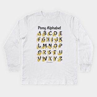 Pony Alphabet Chart Kids Long Sleeve T-Shirt